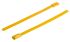 RS PRO Cable Tie, Roller Ball, 100mm x 4.6 mm, Yellow Polyester Coated Stainless Steel, Pk-100