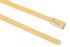 RS PRO Cable Tie, Roller Ball, 200mm x 4.6 mm, Yellow Polyester Coated Stainless Steel, Pk-100
