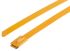 RS PRO Cable Tie, Roller Ball, 360mm x 7.9 mm, Yellow Polyester Coated Stainless Steel, Pk-100