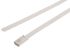 RS PRO Cable Tie, Roller Ball, 150mm x 4.6 mm, White Polyester Coated Stainless Steel, Pk-100