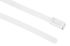 RS PRO Cable Tie, Roller Ball, 200mm x 4.6 mm, White Polyester Coated Stainless Steel, Pk-100