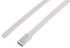 RS PRO Cable Tie, Roller Ball, 360mm x 4.6 mm, White Polyester Coated Stainless Steel, Pk-100