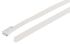 RS PRO Cable Tie, Roller Ball, 360mm x 7.9 mm, White Polyester Coated Stainless Steel, Pk-100
