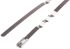 RS PRO Cable Tie, Zig Zag, 125mm x 4.6 mm, Metallic 316 Stainless Steel, Pk-100