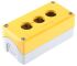 Schneider Electric Yellow Plastic Harmony XALK Push Button Enclosure - 3 Hole 22mm Diameter