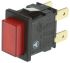 Arcolectric Illuminated Miniature Push Button Switch, Latching, Panel Mount, DPDT, Red LED, IP65
