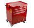RS PRO 3 drawer Steel WheeledTool Chest, 830mm x 630mm x 450mm