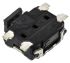 Black Push Plate Tactile Switch, SPST 50 mA @ 12 V dc 1.35mm