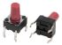 Red Stem Tactile Switch, Single Pole Single Throw (SPST) 50 mA @ 12 V dc 9.5mm