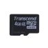 Transcend 4 GB MicroSDHC Micro SD Card, Class 4