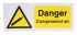 RS PRO 危险警告标志, 压缩气体自粘性标签(英语), 乙烯基