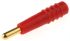 Staubli Red Male Test Plug, 2mm Connector, Solder Termination, 10A, 30 V, 60V dc, Gold Plating
