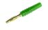 Staubli Green Male Banana Plug, 2mm Connector, Solder Termination, 10A, 30 V, 60V dc, Gold Plating
