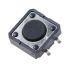 Black Cap Tactile Switch, SPST-NO 50 mA @ 24 V dc 0.4mm Through Hole