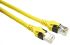 HARTING Cat6 Ethernet Cable, RJ45 to RJ45, SF/UTP Shield, Yellow PUR Sheath, 0.5m