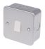 RS PRO Lichtschalter 1-teilig Metallverkleideter Schalter, 1-polig, 2 Wege Grau IP 20 6A