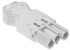 Konektor pro osvětlení, řada: GST18i3 Konektor Mini barva Bílá, Samec Zástrčka, formát pólů: 3, Kabelová montáž s
