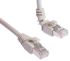 Weidmuller Cat6 Right Angle Male RJ45 to Straight Male RJ45 Ethernet Cable, S/FTP Shield, Grey LSZH Sheath, 2m
