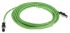Weidmuller Cat5 M12 to RJ45 Ethernet Cable, Green PUR Sheath, 5m