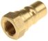 RS PRO Brass Male Hydraulic Quick Connect Coupling, BSP 1/4 Male