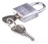ABUS Vorhängeschloss mit Schlüssel, Titalium Grau, Bügel-Ø 5mm x 22mm