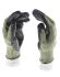 Ansell Hynit Green Kevlar Work Gloves, Heat Resistant, Size 9, Large, Neoprene Coating