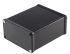 Hammond 1455 Series Black Aluminium Enclosure, IP54, Black Lid, 120 x 103 x 53mm