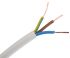 RS PRO 3 Core Power Cable, 0.5 mm², 100m, White PVC Sheath, 2183Y, 3 A, 300 V, 500 V