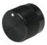 RS PRO 电位器旋钮, 6mm圆形轴, Push-On旋钮20mm直径, 17mm高, 黑色