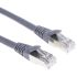 RS PRO Cat6a Male RJ45 to Male RJ45 Ethernet Cable, S/FTP, Grey LSZH Sheath, 2m