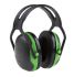 3M PELTOR X1A Ear Defender with Headband, 27dB, Black, Green
