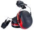 3M PELTOR X3P3 Ear Defender with Helmet Attachment, 32dB, Black, Red