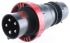 Scame IP66 Red Cable Mount 3P+N+E Industrial Power Plug, Rated At 64A, 415 V