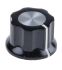 TE Connectivity Fekete Potenciométer gomb Fehér színű jelzőfénnyel , 3.2mm tengellyel, forgatógomb Ø: 19mm Csavaros
