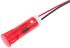Apem Red Panel Mount Indicator, 220V ac, 8mm Mounting Hole Size, Lead Wires Termination