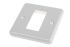 MK Electric Metall Frontplatte & Montageplatte Weiß, 1 Auslass Euro Module