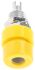 Banánková zásuvka, 32A, 4 mm, 30 V ac, 60V dc, Žlutá, Samice, materiál kontaktu: Mosaz, délka: 23.5mm Zásuvka na banánky
