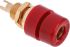 Hirschmann Test & Measurement Red Female Banana Socket, 4 mm Connector, Solder Termination, 32A, 30 V ac, 60V dc, Gold
