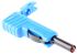 Hirschmann Test & Measurement Blue Male Banana Plug, 4 mm Connector, Screw Termination, 30A, 30 V ac, 60V dc, Nickel