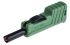 Hirschmann Test & Measurement Green Male Banana Plug, 4 mm Connector, Screw Termination, 30A, 30 V ac, 60V dc, Nickel