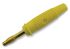 Hirschmann Test & Measurement Yellow Male Banana Plug, 4 mm Connector, Solder Termination, 32A, 30 V ac, 60V dc, Gold