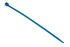HellermannTyton Cable Tie, High Chemical Resistance, 201mm x 4.7 mm, Blue ETFE, Pk-100