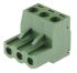 RS PRO 5.08mm Pitch 3 Way Pluggable Terminal Block, Plug, Cable Mount, Screw Termination