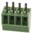 RS PRO PCB Terminal Block, 4-Contact, 2.54mm Pitch, Through Hole Mount, 1-Row, Screw Termination