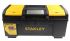 Stanley Kunststoff Werkzeugbox Schwarz, Gelb, 2 Schubladen, L. 486mm B. 266mm H. 486mm, 2.0kg, Vorhängeschloss