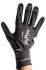 Ansell HyFlex 11-840, HyFlex 11-840 Black Nitrile Coated Nylon Work Gloves, Size 10, Large, 2 Gloves