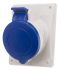 Scame IP44 Blue Panel Mount 2P + E Heavy Duty Power Connector Socket, Rated At 32A, 230 V