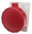 Scame IP66, IP67 Red Panel Mount 3P+E Heavy Duty Power Connector Socket, Rated At 32A, 415 V