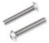 RS PRO Plain Stainless Steel Hex Socket Button Screw, ISO 7380, M8 x 40mm