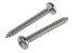 RS PRO Plain Stainless Steel Pan Head Self Tapping Screw, N°10 x 1.1/2in Long 38mm Long